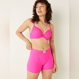 NWT Victoria's Secret PINK Atomic Pink Boxer Brief Panty XL